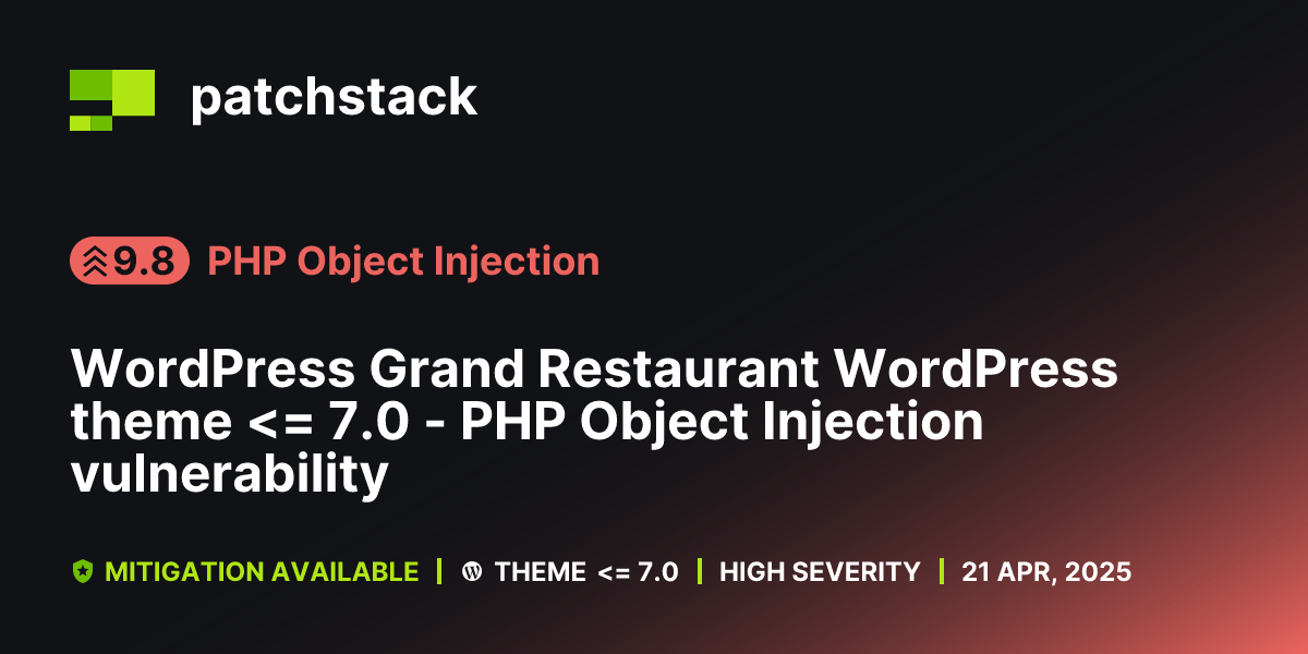 WordPress Grand Restaurant WordPress theme